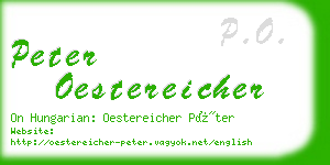 peter oestereicher business card